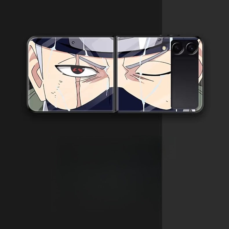 Naruto Tempered Glass Folding Screen Hard Phone Case For Samsung