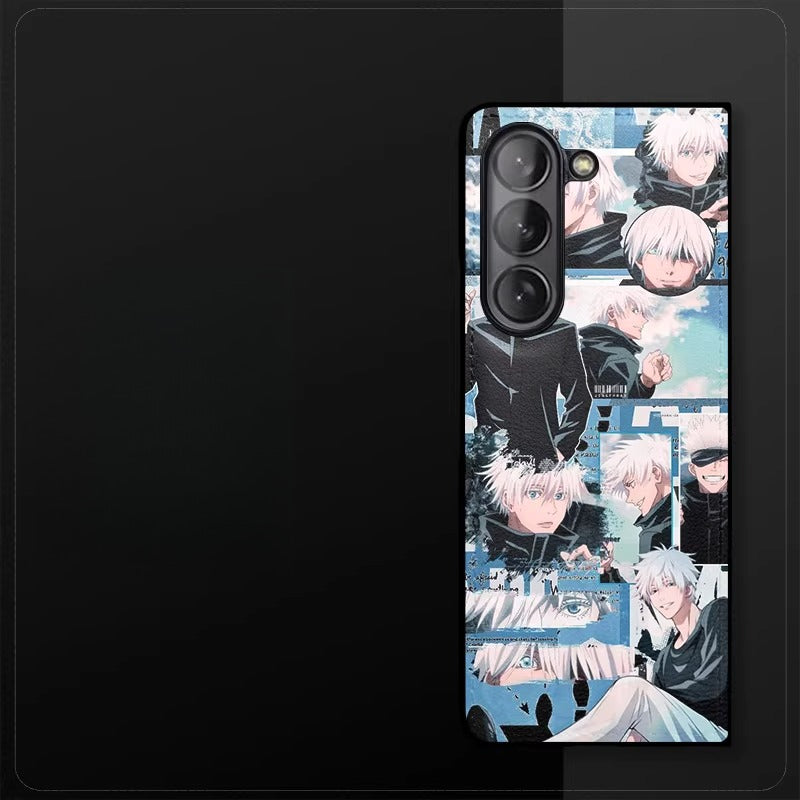 Jujutsu Kaisen Leather Texture TPU+PC Shockproof Samsung Phone Case