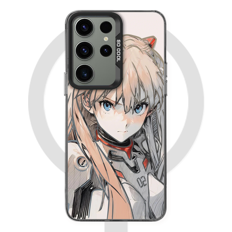 Neon Genesis Evangelion Magnetic Silicone Shockproof Phone Case For Samsung
