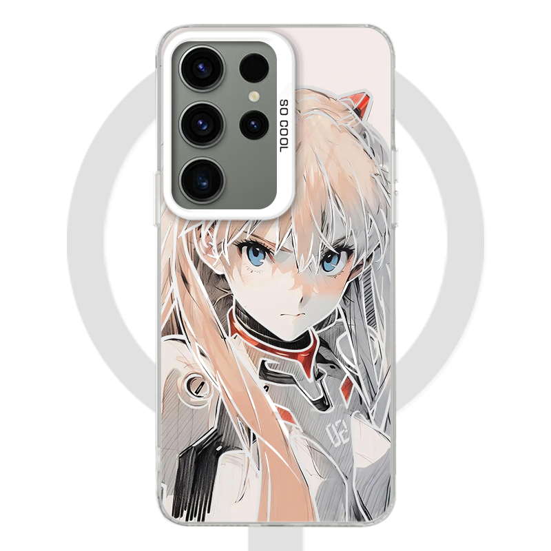 Neon Genesis Evangelion Magnetic Silicone Shockproof Phone Case For Samsung