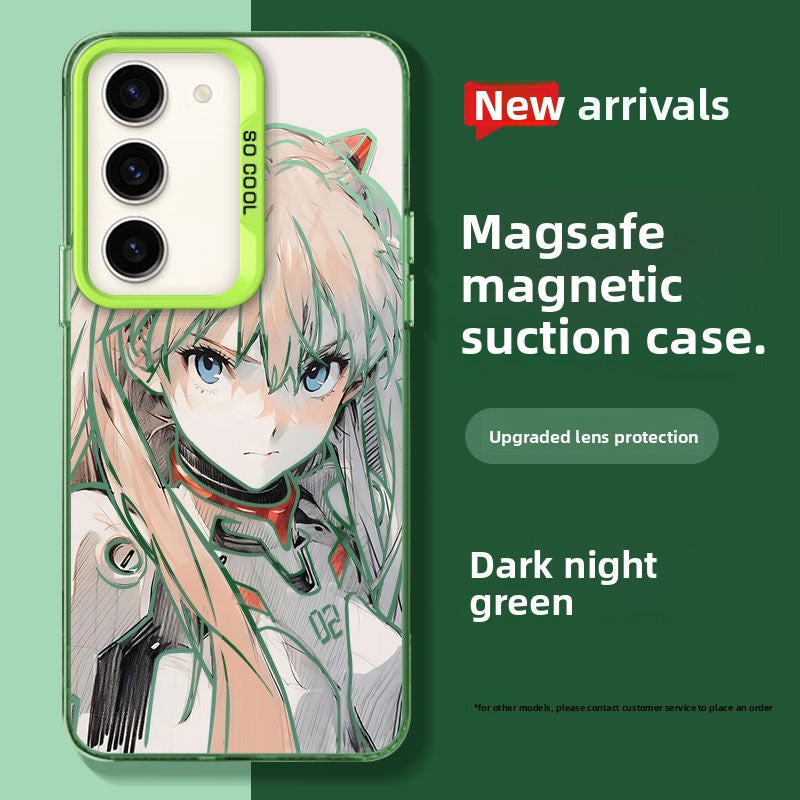 Neon Genesis Evangelion Magnetic Silicone Shockproof Phone Case For Samsung