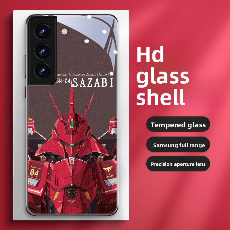 Gundam HD Tempered Glass Back Cases Samsung Cell Phone Cases