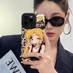 Leopard Sailor Moon Apple Phone Case