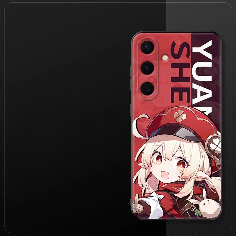 Genshin Impact Matte Soft Silicone PC Phone Case For Samsung