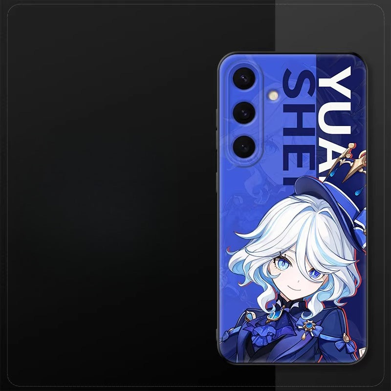 Genshin Impact Matte Soft Silicone PC Phone Case For Samsung