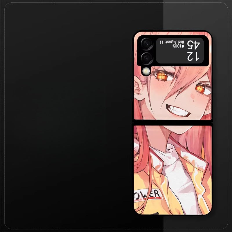 Chainsaw Man Litchi Texture Shockproof Phone Case For Samsung Phones