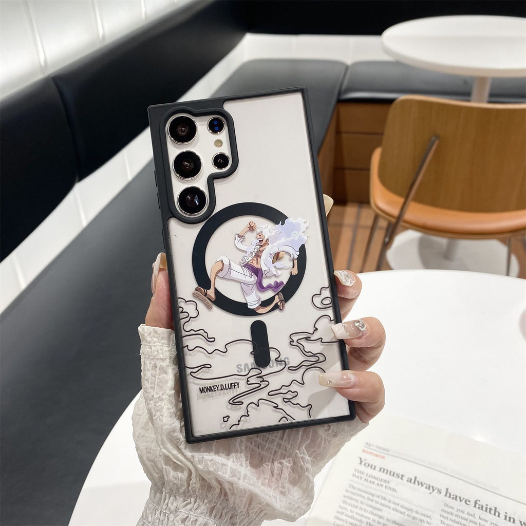 One Piece Magnetic Shockproof Phone Case For the Samsung Galaxy