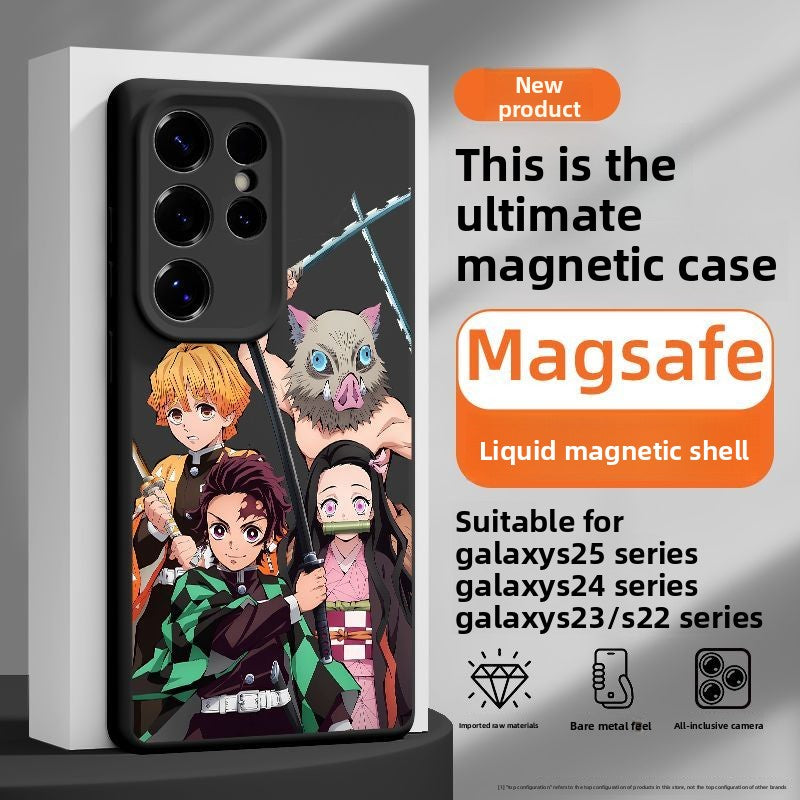 Demon Slayer Silicone Magnetic Phone Case For Samsung Phones