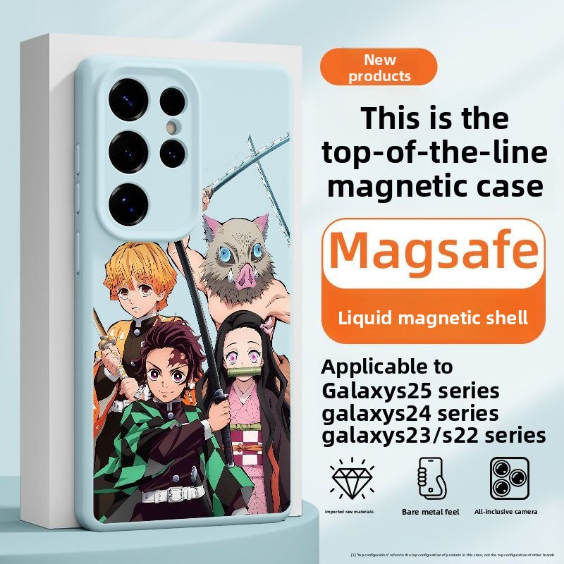 Demon Slayer Silicone Magnetic Phone Case For Samsung Phones