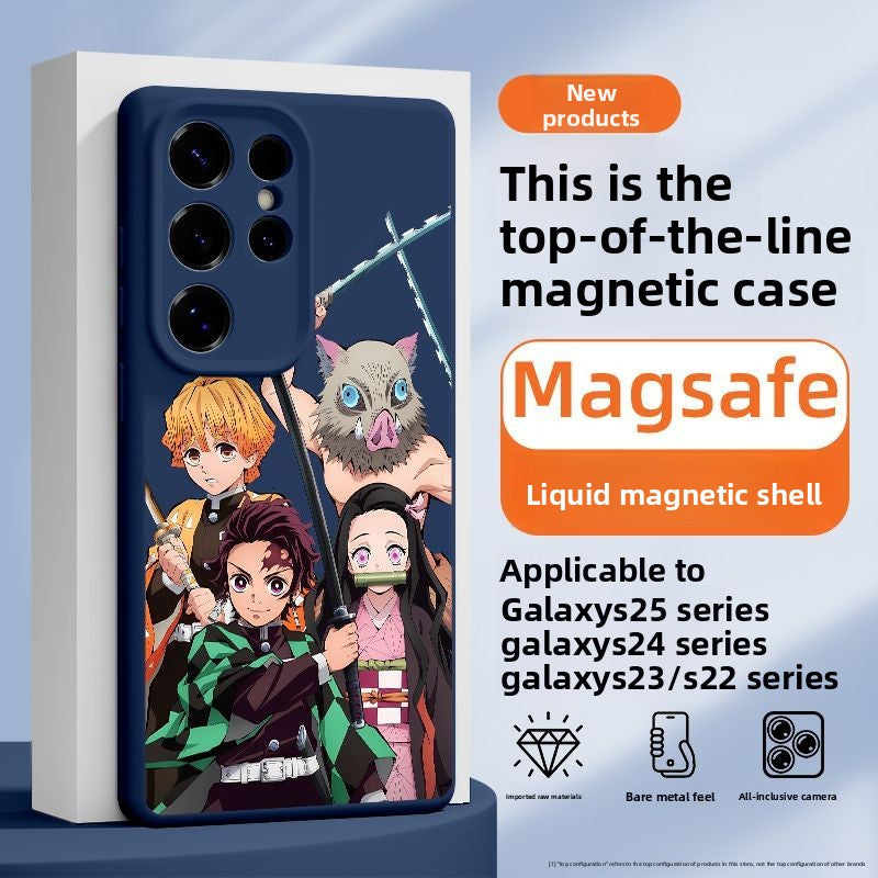 Demon Slayer Silicone Magnetic Phone Case For Samsung Phones