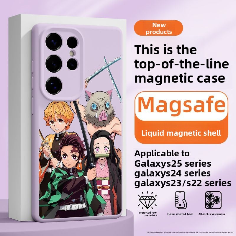 Demon Slayer Silicone Magnetic Phone Case For Samsung Phones