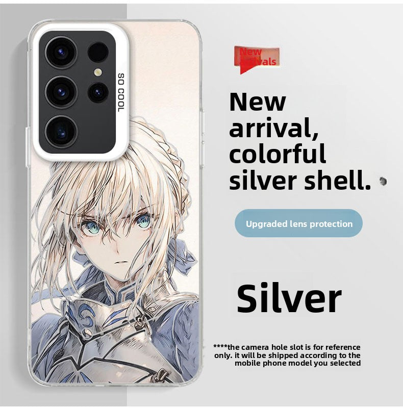 Violet Evergarden Silicone Shockproof Colorful Silver Phone Case For Samsung