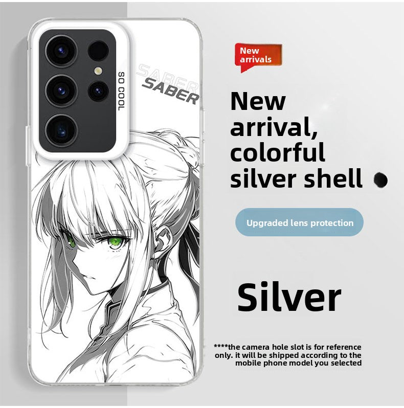 Violet Evergarden Silicone Shockproof Colorful Silver Phone Case For Samsung