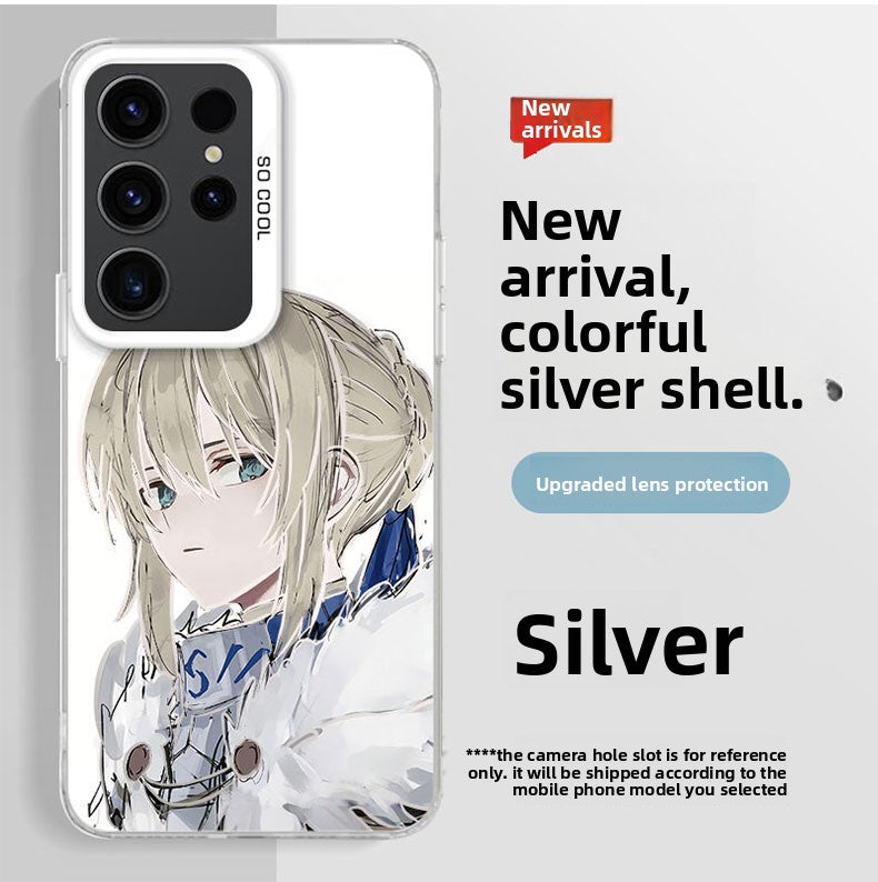 Violet Evergarden Silicone Shockproof Colorful Silver Phone Case For Samsung