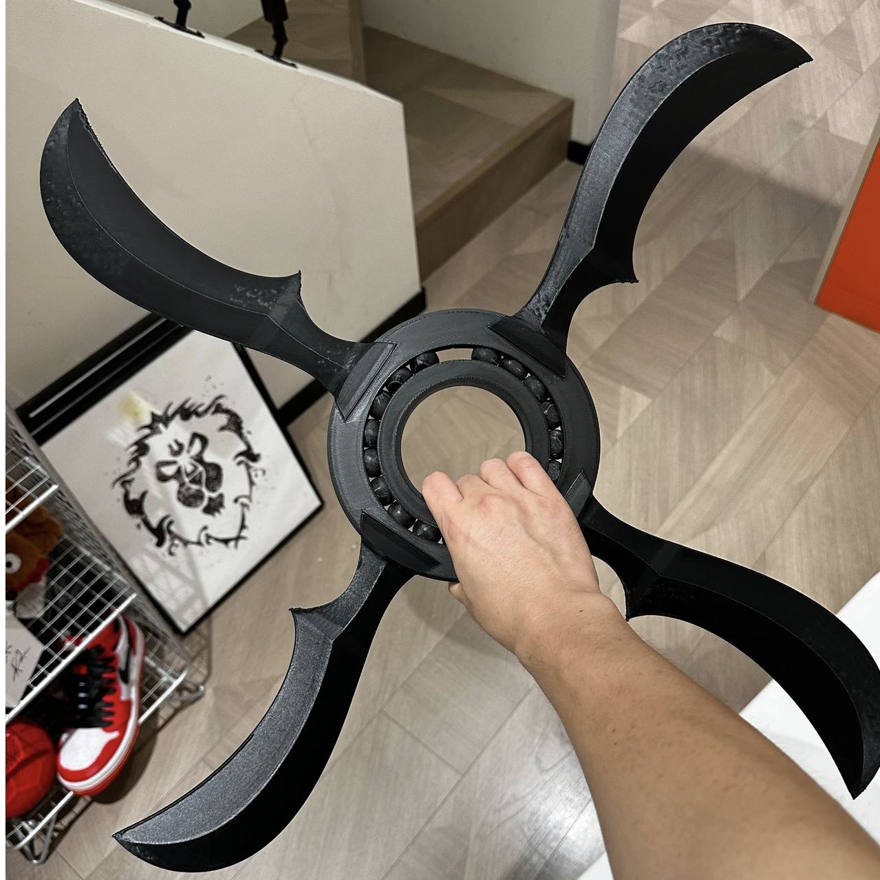 Uchiha Sasuke Wind Demon Shuriken Model Toy Plastic Wind