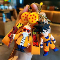 Sun Goku Dragon Ball Keychain Three-dimensional Doll Pendant Pvc Epoxy Car Pendant Bag