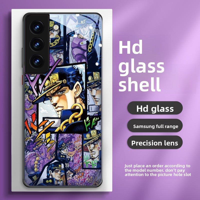 JOJO's Bizarre Adventure HD Tempered Glass Protective Phone Cases For Samsung