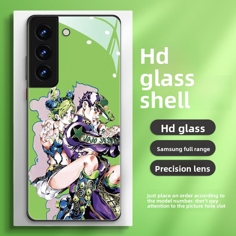 JOJO's Bizarre Adventure HD Tempered Glass Protective Phone Cases For Samsung