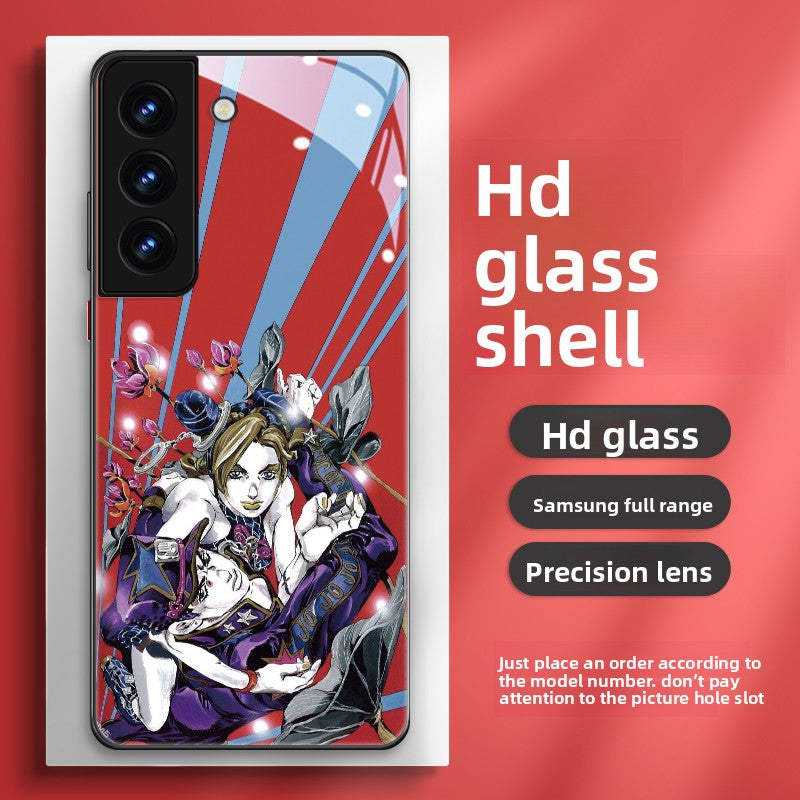 JOJO's Bizarre Adventure HD Tempered Glass Protective Phone Cases For Samsung