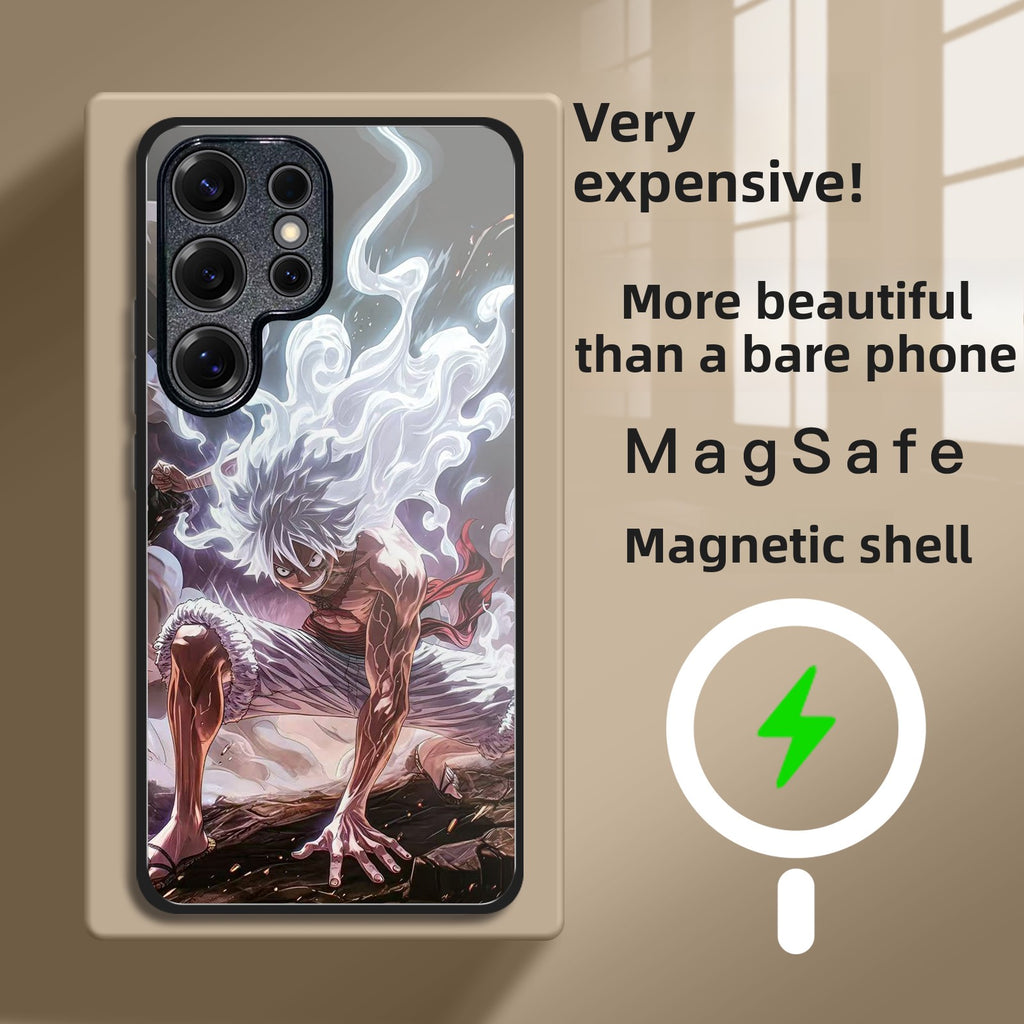 One Piece Magnetic Frosted Samsung Flip Phone Case
