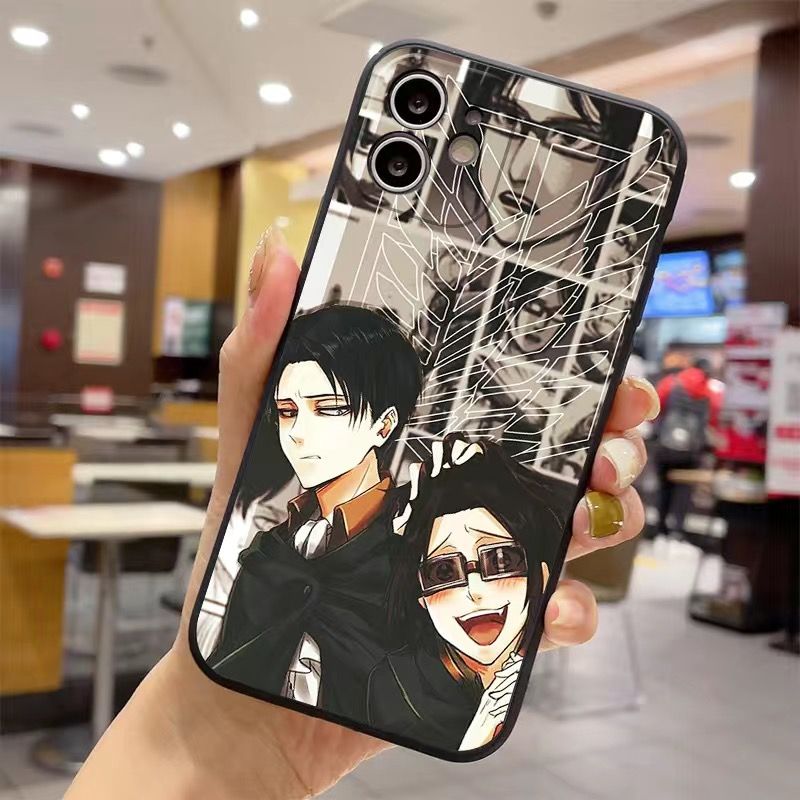 Attack on Titan Eren Yeager Straight Edge Anime Phone Cases for Apple Iphone