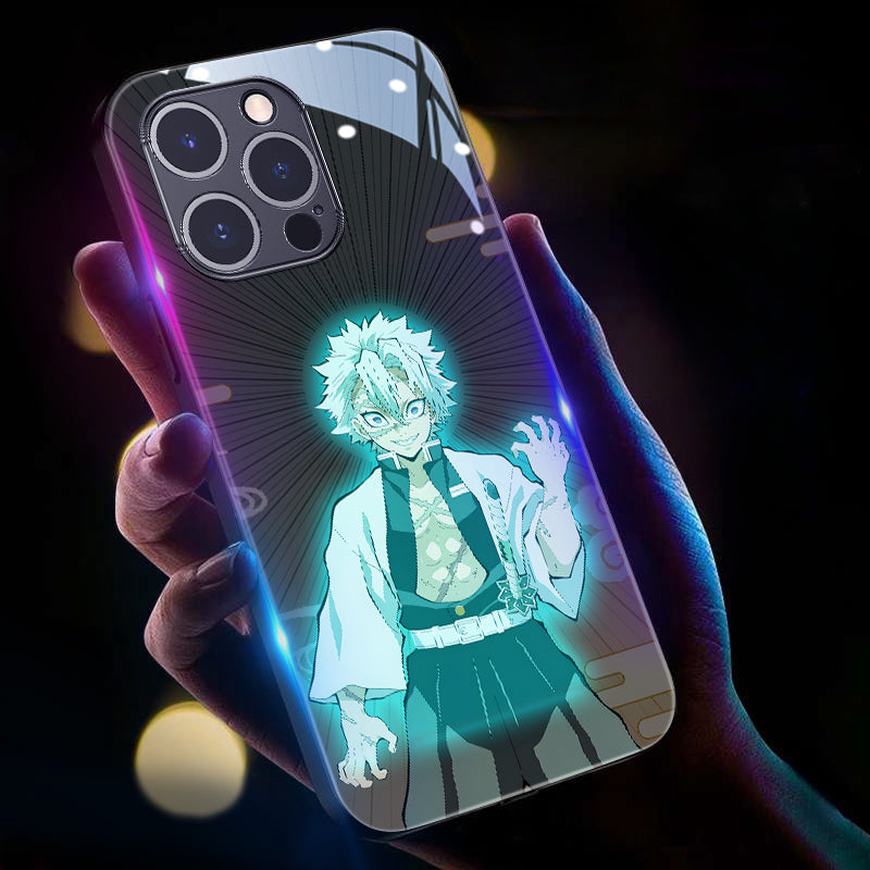 Demon Slayer RGB Light Phone Case Luminous for Apple iPhone