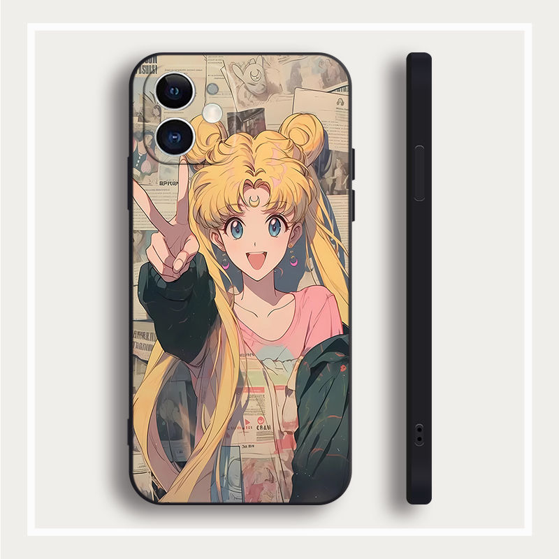 Cartoon Sailor Moon Mobile Phone Case for Apple Series