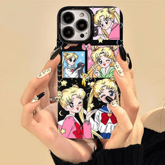 Sailor Moon Closed-eye Soft Anime Phone Cas for Apple