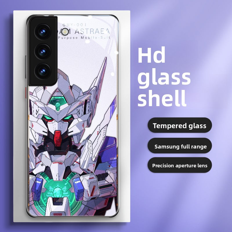 Gundam HD Tempered Glass Back Cases Samsung Cell Phone Cases