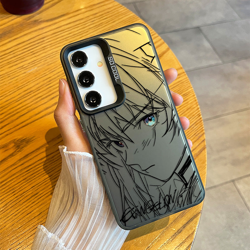 Neon Genesis Evangelion Rei Ayanami Sketch Style Soft Phone Case For Samsung