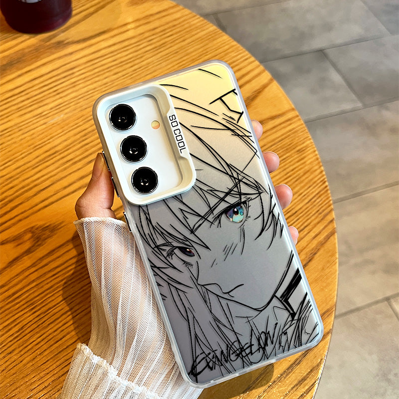 Neon Genesis Evangelion Rei Ayanami Sketch Style Soft Phone Case For Samsung