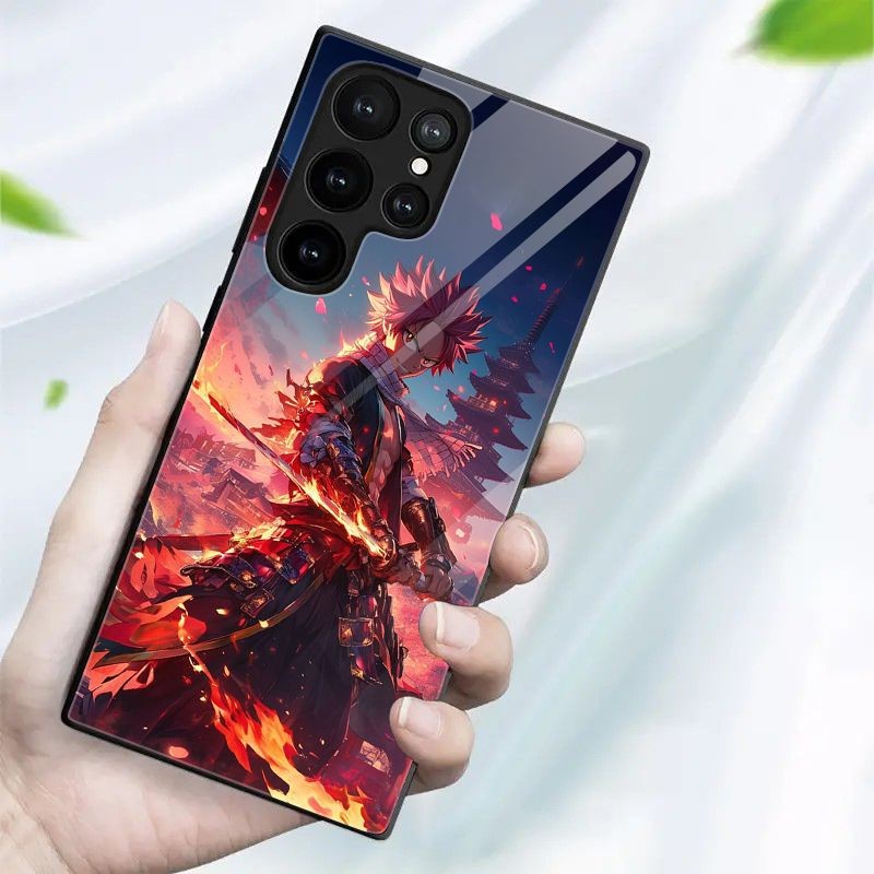 One Piece Glowing Tempered Glass Phone Case For Samsung Flip