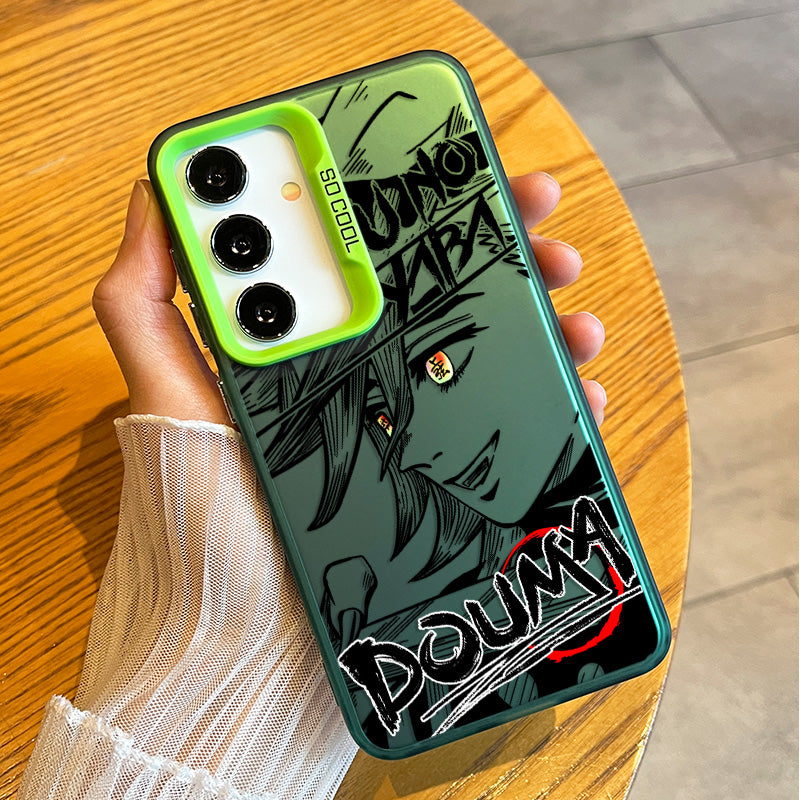 Demon Slayer Douma Manga Style Soft Phone Case For Samsung Phones