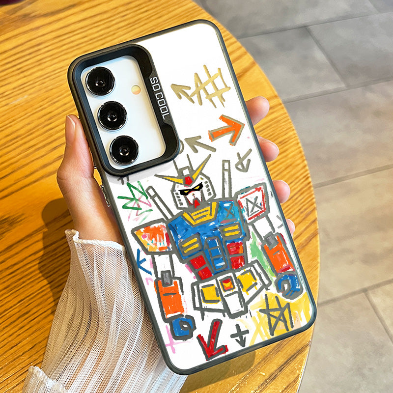 Mobile Suit Gundam Hand-drawn Style Soft Phone Case For Samsung Flip