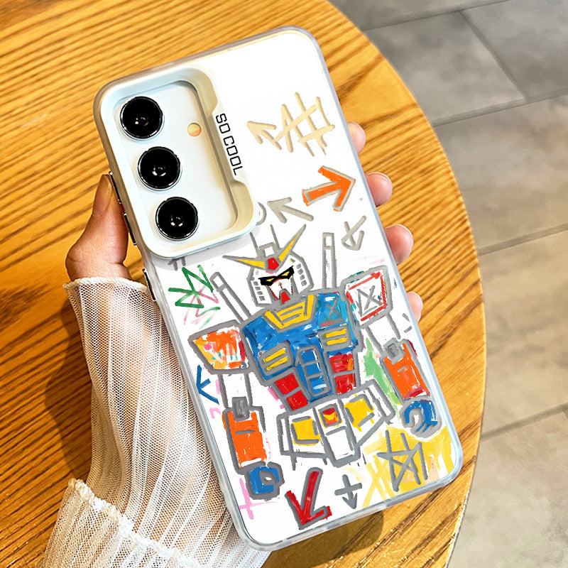 Mobile Suit Gundam Hand-drawn Style Soft Phone Case For Samsung Flip