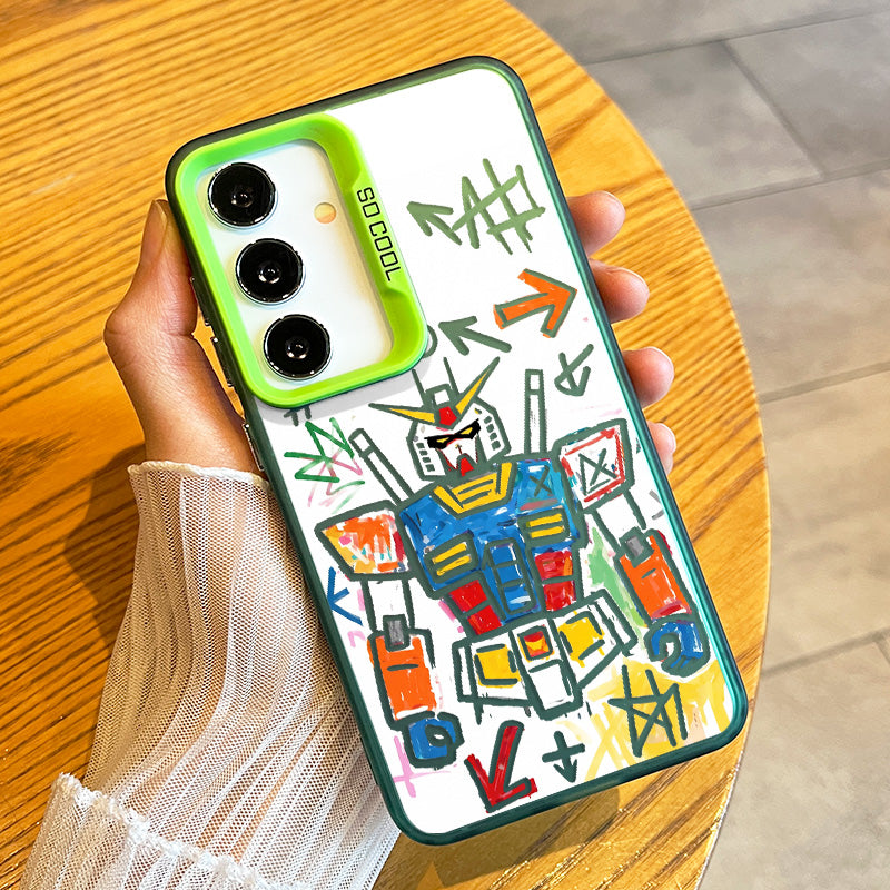 Mobile Suit Gundam Hand-drawn Style Soft Phone Case For Samsung Flip