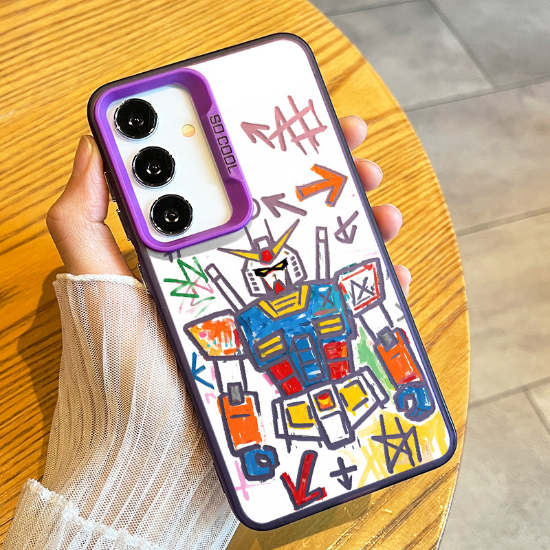 Mobile Suit Gundam Hand-drawn Style Soft Phone Case For Samsung Flip