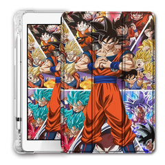 Dragon Ball Tri-fold IPad Tablet Case for Apple iPad Series with Pen Slot