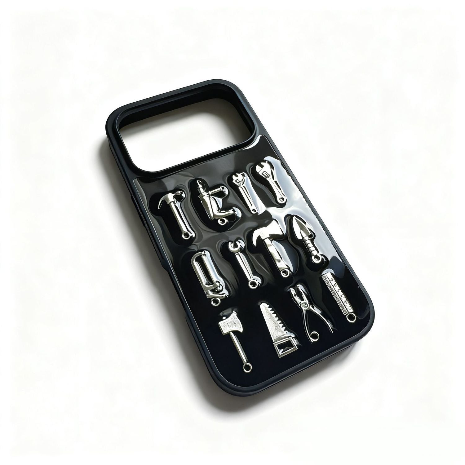 Dark Silver Metal Phone Case