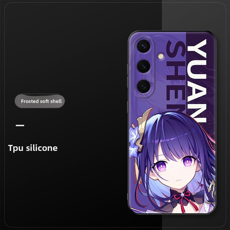 Genshin Impact Shockproof Frosted Silicone Phone Case For Samsung Flip