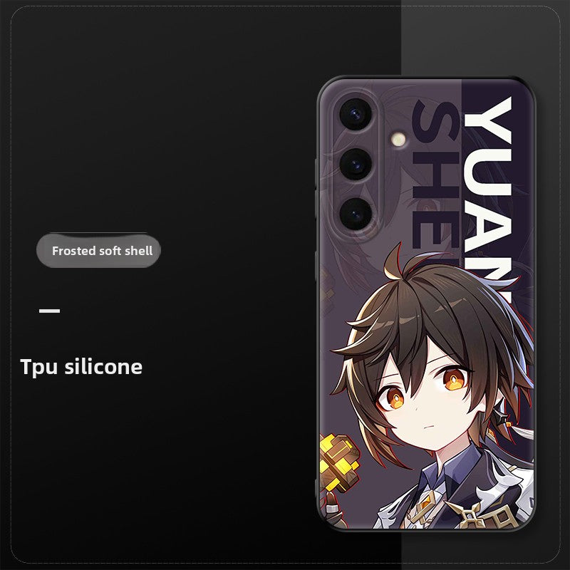 Genshin Impact Shockproof Frosted Silicone Phone Case For Samsung Flip