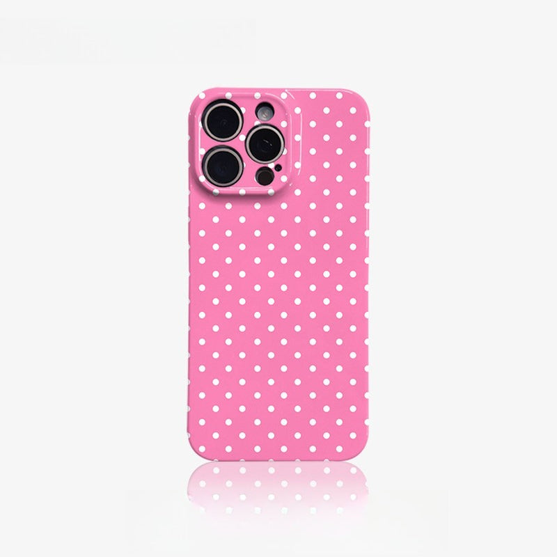Pink Base Polka Dot Minimalist Phone Case
