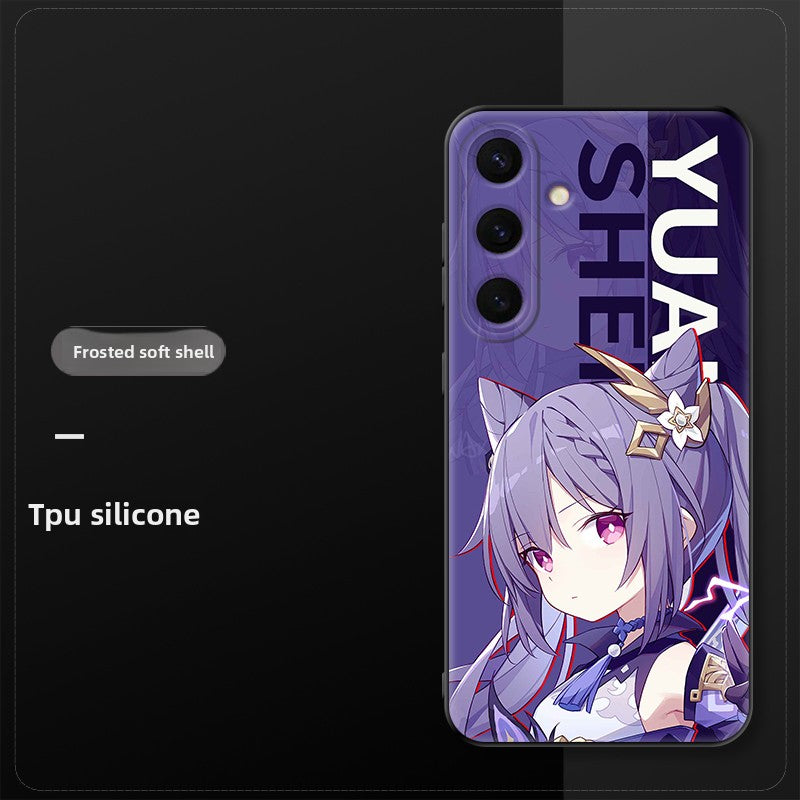 Genshin Impact Shockproof Frosted Silicone Phone Case For Samsung Flip