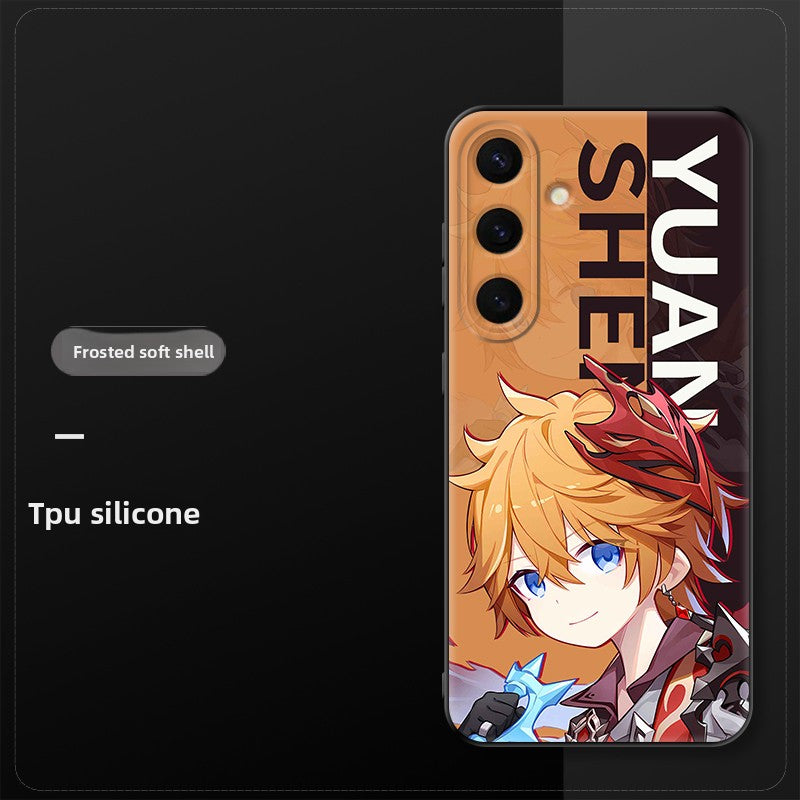 Genshin Impact Shockproof Frosted Silicone Phone Case For Samsung Flip