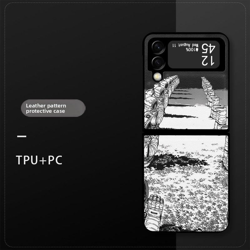 Chainsaw Man Leather Pattern Shockproof Phone Case For the Samsung Galaxy