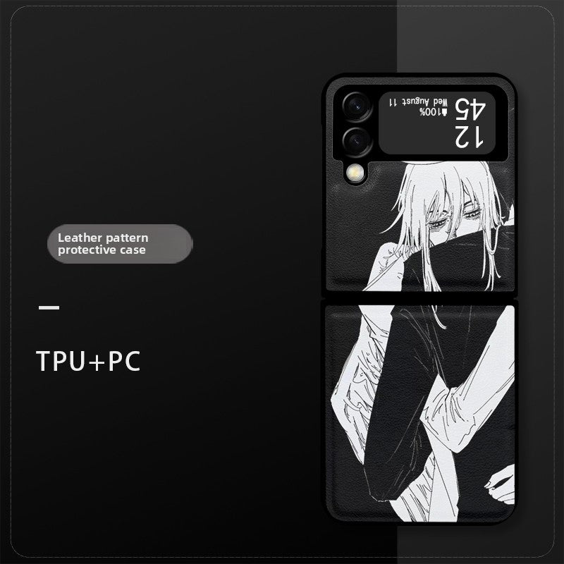 Chainsaw Man Leather Pattern Shockproof Phone Case For the Samsung Galaxy