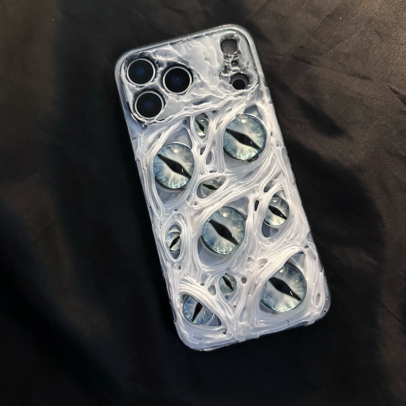 White Devil Multi-Eye Hard Full Coverage Phone Case