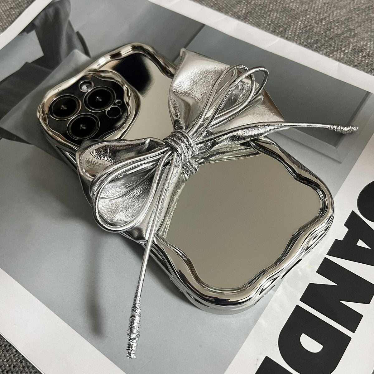Premium Mirror 3D Bow Phone Case