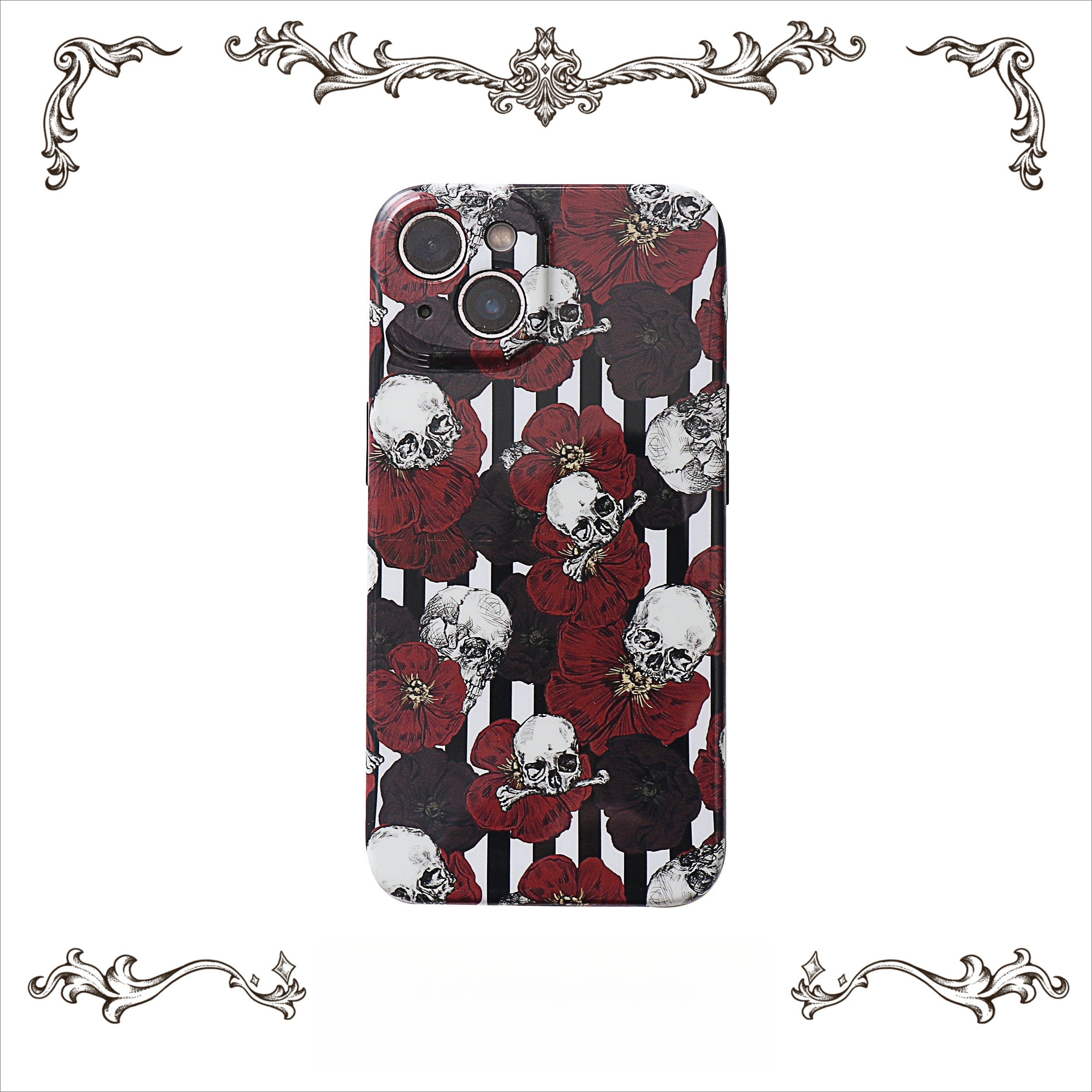 Gothic Dark Style Skull Full Coverage Phone Case
