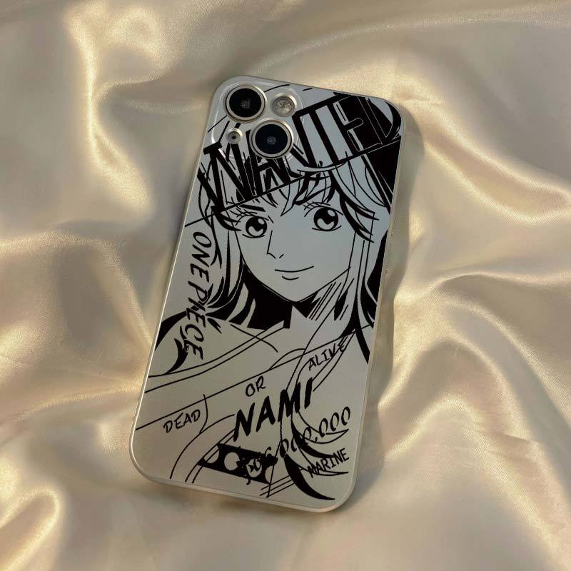 ONE PIECE Lluffy Ace Robin Silicone Electroplated Phone Case